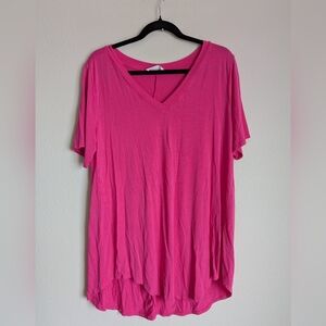 Zenana Fuscia Tunic Top Size XL